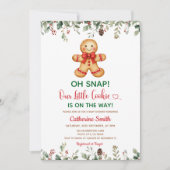 Plaid Gingerbread Classic Christmas Baby Shower  Kaart (Voorkant)