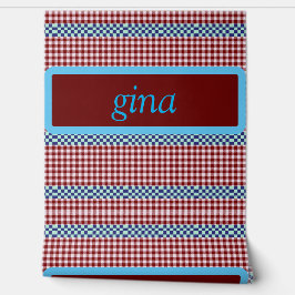 Plaid Gingham gepersonaliseerd Behang