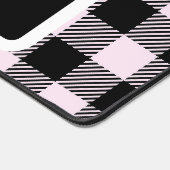 Plaid Gingham gepersonaliseerd Bureaumat (Hoek)