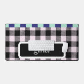 Plaid Gingham gepersonaliseerd Bureaumat (Keyboard & Muis)