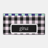 Plaid Gingham gepersonaliseerd Bureaumat (Voorkant)