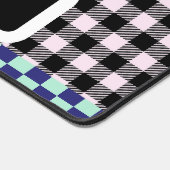 Plaid Gingham gepersonaliseerd Bureaumat (Hoek)