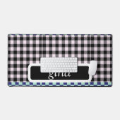 Plaid Gingham gepersonaliseerd Bureaumat (Keyboard & Muis)