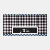 Plaid Gingham gepersonaliseerd Bureaumat (Voorkant)