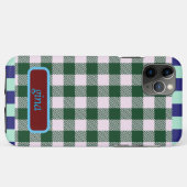 Plaid Gingham gepersonaliseerd Case-Mate iPhone Case (Achterkant (horizontaal))