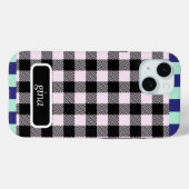 Plaid Gingham gepersonaliseerd Case-Mate iPhone Case (Achterkant (horizontaal))