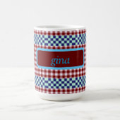 Plaid Gingham gepersonaliseerd Koffiemok (Center)