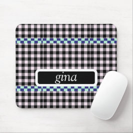 Plaid Gingham gepersonaliseerd Muismat