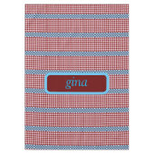 Plaid Gingham gepersonaliseerd Tafelkleed (Voorkant)