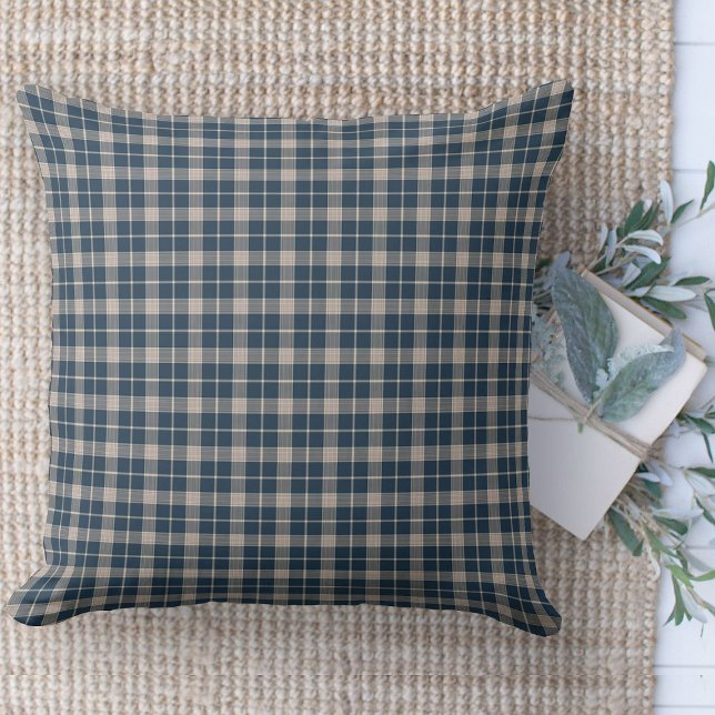 Plaid Gooi Kussens | Decoratieve Kussens voor bank (throw pillow farmhouse pillows country blue and beige gingham plaid throw pillow )