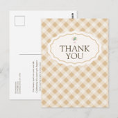 Plaid Goose Baby Shower Dankjewelansichtkaart Briefkaart (Voorkant / Achterkant)