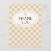 Plaid Goose Baby Shower Dankjewelansichtkaart Briefkaart (Voorkant)