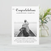 Plaid Graduation Party Foto aankondiging (Staand voorkant)