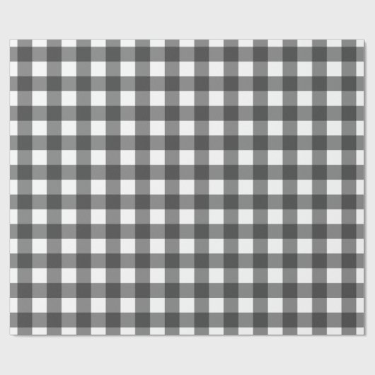 Plaid Gray Cadeaupapier (Vlak)