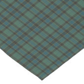 Plaid Green Blue Tartan Traditional Style Korte Tafelloper (Hoek)