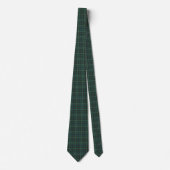 Plaid Green Blue Tartan Traditional Style Neck Tie Stropdas (Voorkant)