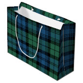 Plaid Green Check Campbell Tartan Groot Cadeauzakje (Voorkant Gekanteld)