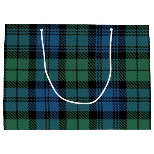 Plaid Green Check Campbell Tartan Groot Cadeauzakje (Achterkant)