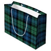 Plaid Green Check Campbell Tartan Groot Cadeauzakje (Achterkant Gekanteld)