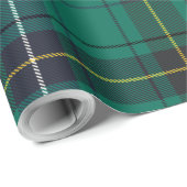Plaid Green Check Elegant Clan Henderson Tartan Cadeaupapier (Rol Hoek)