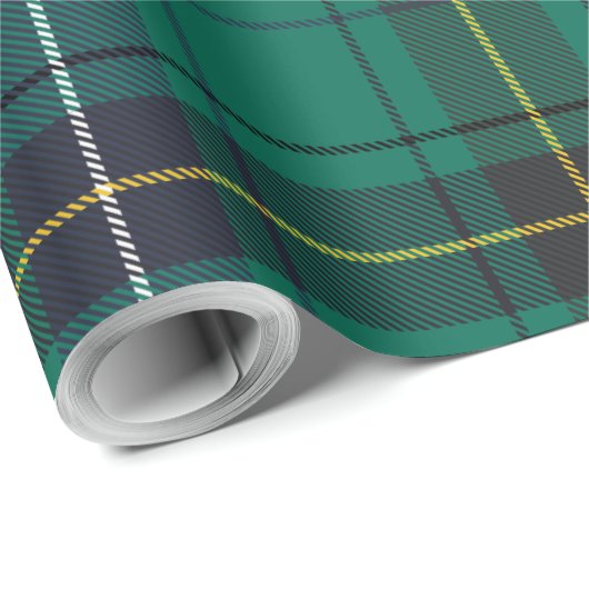 Plaid Green Check Elegant Clan Henderson Tartan Cadeaupapier (Rol Hoek)