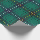 Plaid Green Check Elegant Clan Henderson Tartan Cadeaupapier (Hoek)