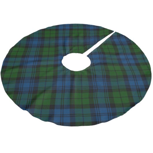 Plaid Green Christmas Rustic Tartan Kerstboom Rok (Gekanteld)