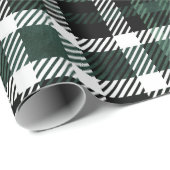 Plaid Green Christmas Yule Rustic Holiday Cadeaupapier (Rol Hoek)