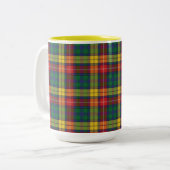 Plaid Green Red Buchanan Tartan Tweekleurige Koffiemok (Voorkant links)