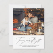 Plaid Green Red Furry en Bright Pet Holiday Kaart (Voorkant)