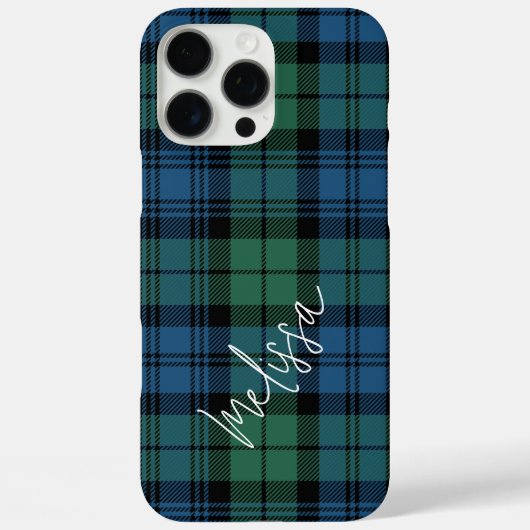 Plaid Green Rustic Campbell Tartan Case-Mate iPhone Case (Achterkant)
