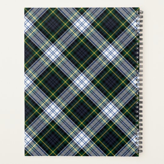 Plaid Green Rustic Clan Gordon Tartan Planner (Achterkant)