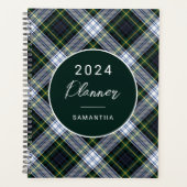 Plaid Green Rustic Clan Gordon Tartan Planner (Voorkant)