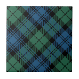 Plaid Green Rustic Farmhouse Campbell Tartan Tegeltje