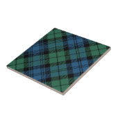 Plaid Green Rustic Farmhouse Campbell Tartan Tegeltje (Zijkant)