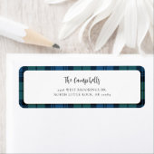 Plaid Groen Blauw Campbell Tartan Retouradres Etiket (Insitu)