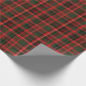 Plaid Groen en Rood Cadeaupapier (Hoek)