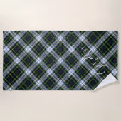 Plaid groen en wit patroon Gordon Tartan Strandlaken (Voorkant)