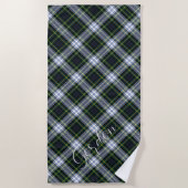 Plaid groen en wit patroon Gordon Tartan Strandlaken (Voorkant)