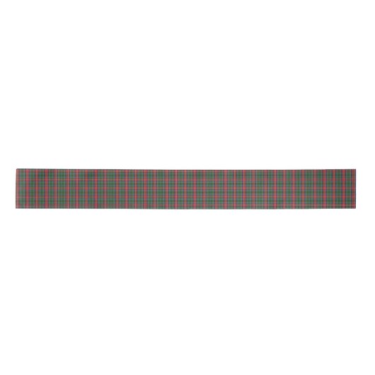 Plaid Groen Rood Check Clan MacCulloch Tartan Satijnen Lint (Voorkant)