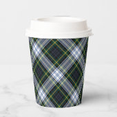 Plaid Groen Script Rustieke Clan Gordon Tartan Papieren Bekers (Achterkant)