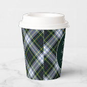 Plaid Groen Script Rustieke Clan Gordon Tartan Papieren Bekers (Rechts)