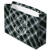 Plaid Groen Wit Feestelijke Kerstmis Gordon Tartan Groot Cadeauzakje (Achterkant Gekanteld)