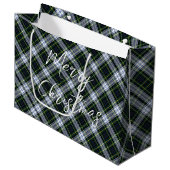Plaid Groen Wit Feestelijke Kerstmis Gordon Tartan Groot Cadeauzakje (Voorkant Gekanteld)