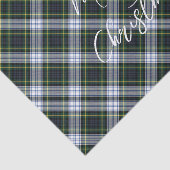 Plaid Groen Wit Feestelijke Kerstmis Gordon Tartan Tissuepapier (Detail)
