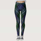 Plaid Groene Clan MacKenzie Rustieke Tartan Leggings (Voorkant)