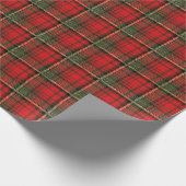 Plaid Groene en Rode Kerstmis Cadeaupapier (Hoek)