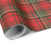 Plaid Groene en Rode Kerstmis Cadeaupapier (Rol Hoek)