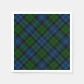 Plaid Groene Kerst Feestdagen Rustiek Tartan Papie Servet (Voorkant)