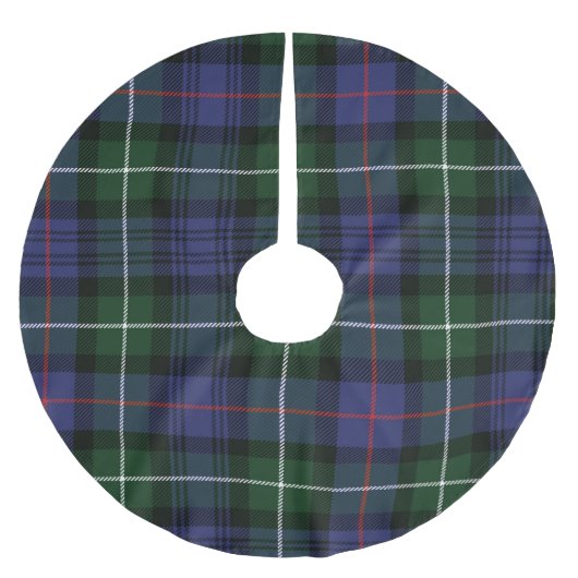 Plaid Groene Rustieke Clan Mackenzie Tartan Kerstboom Rok (Voorkant)